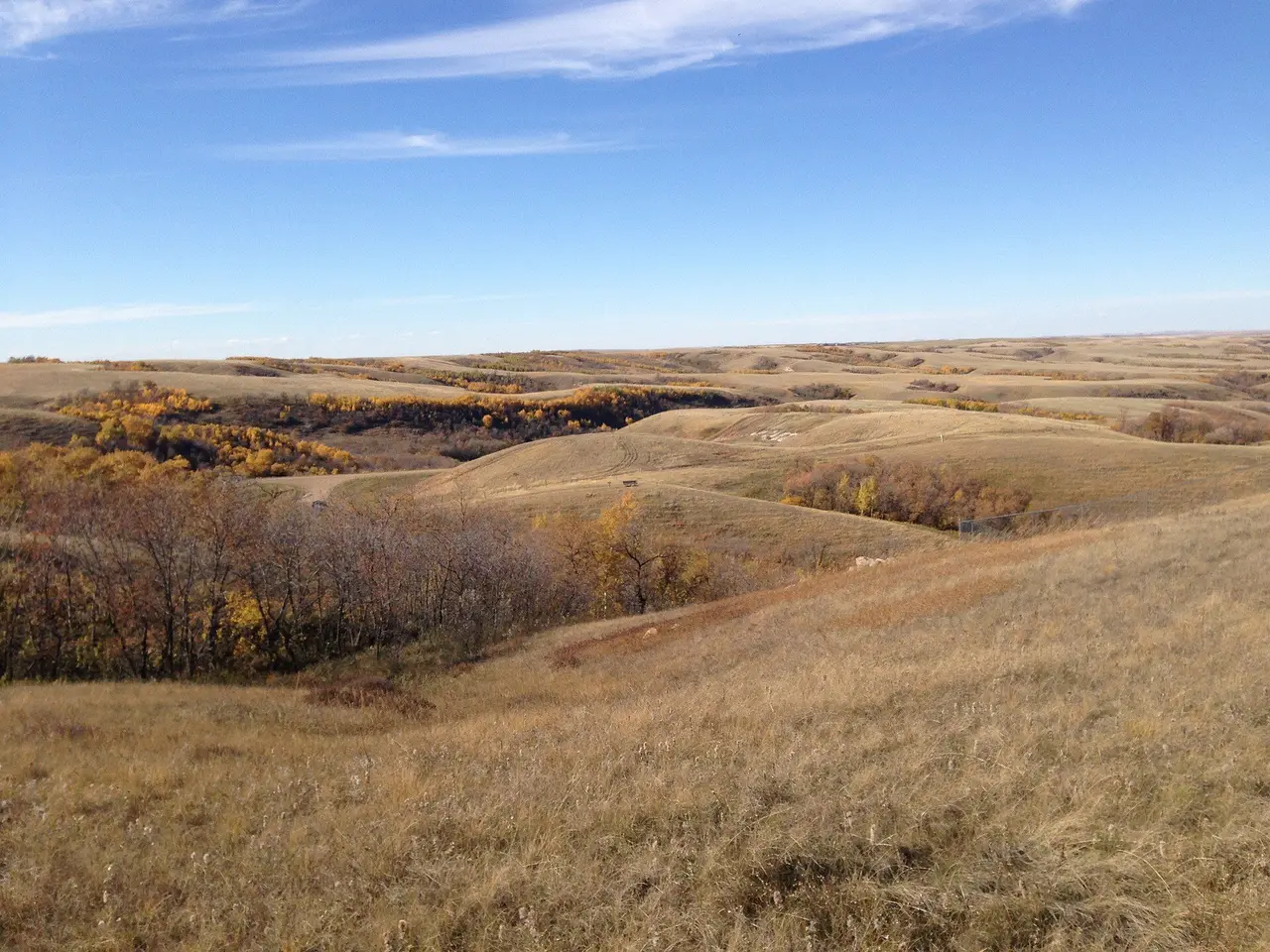 Autumn grassland hills near St. Victor, 2013